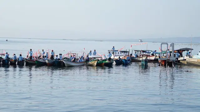 Kampung Nelayan Merah Putih (KNMP) Sorue Jaya, Kabupaten Konawe, Sulawesi Tenggara. (Dok KKP)