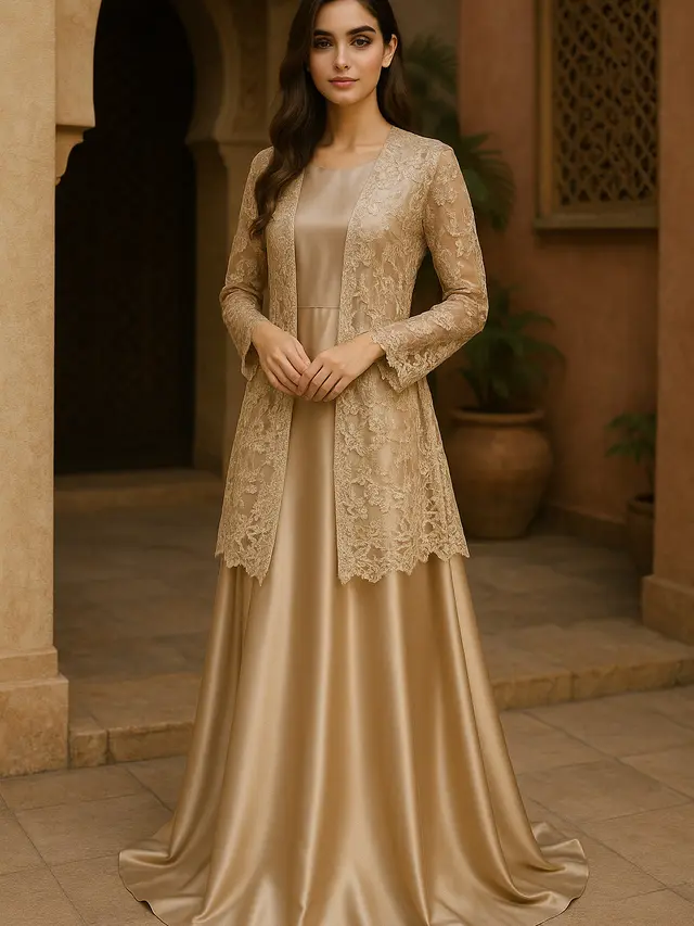 Model Gamis Armani Sutra Mewah untuk Acara Formal