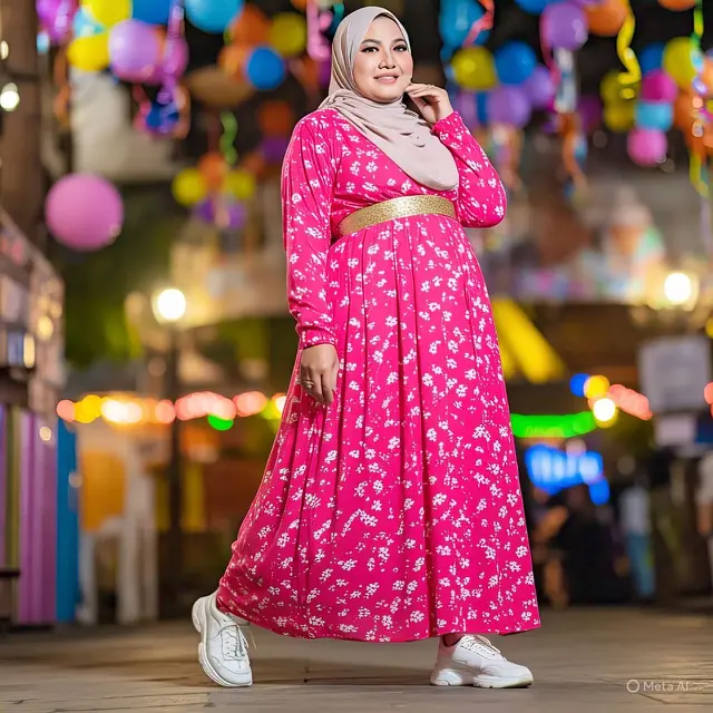 Model Gaun Cantik untuk Badan Gemuk/Meta AI