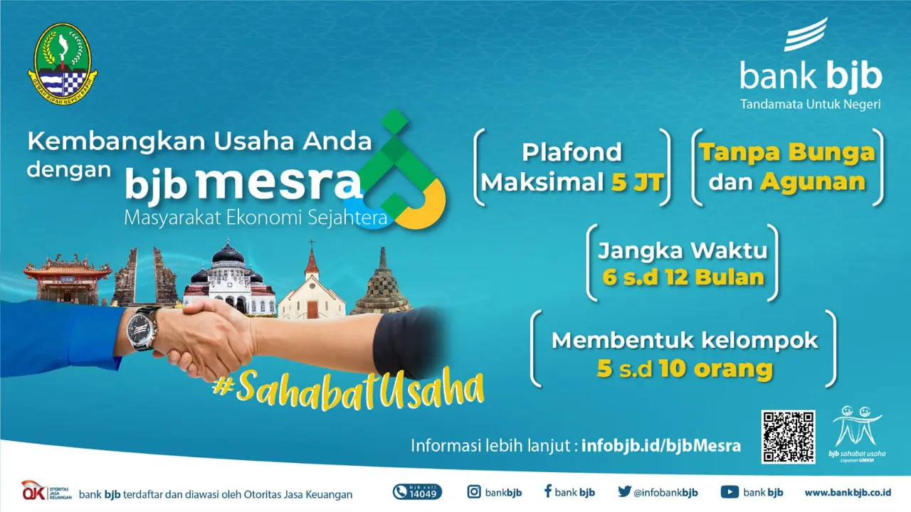 bjb Mesra: Usaha Mikro Belum Bankable Bisa Nikmati Skema Pinjaman Tanpa Bunga