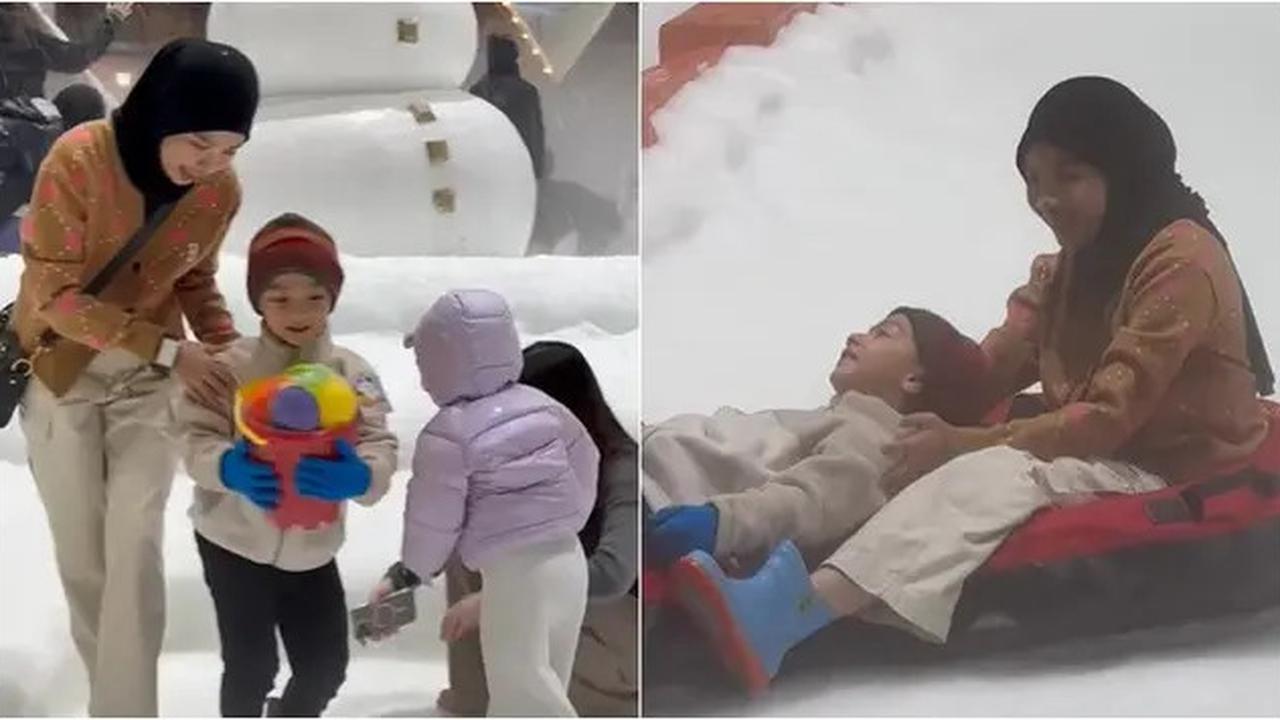 6 Potret Irish Bella Ajak Empat Anaknya Main di Snow World, Akhirnya Kumpul Bareng