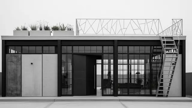 Contoh Rumah 1 Lantai dengan Rooftop Sederhana/Gemini AI