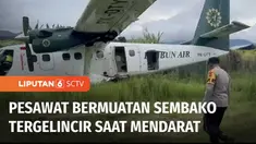 Sebuah pesawat tipe caravan milik perusahaan swasta tergelincir di Bandara Moanamani, Kabupaten Dogiyai, Provinsi Papua Tengah.