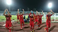 Timnas Vietnam U-20 seusai menahan Selandia Baru 0-0 pada partai pertama penyisihan Grup E Piala Dunia U-20 di Stadion Cheonan, Korsel, Senin (22/5/2017). (Bola.com/FIFA.com)