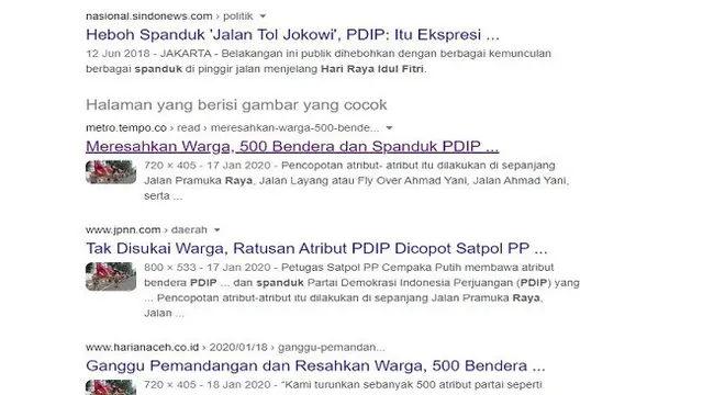 Gambar Tangkapan Layar Penelusuran Foto dengan Google Reverse Image