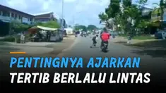 Didik anak tertib berlalu lintas sejak dini agar tidak terjadi hal yang tidak diinginkan.
