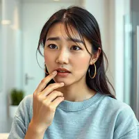 cara menghilangkan sariawan di bibir ©Ilustrasi dibuat AI