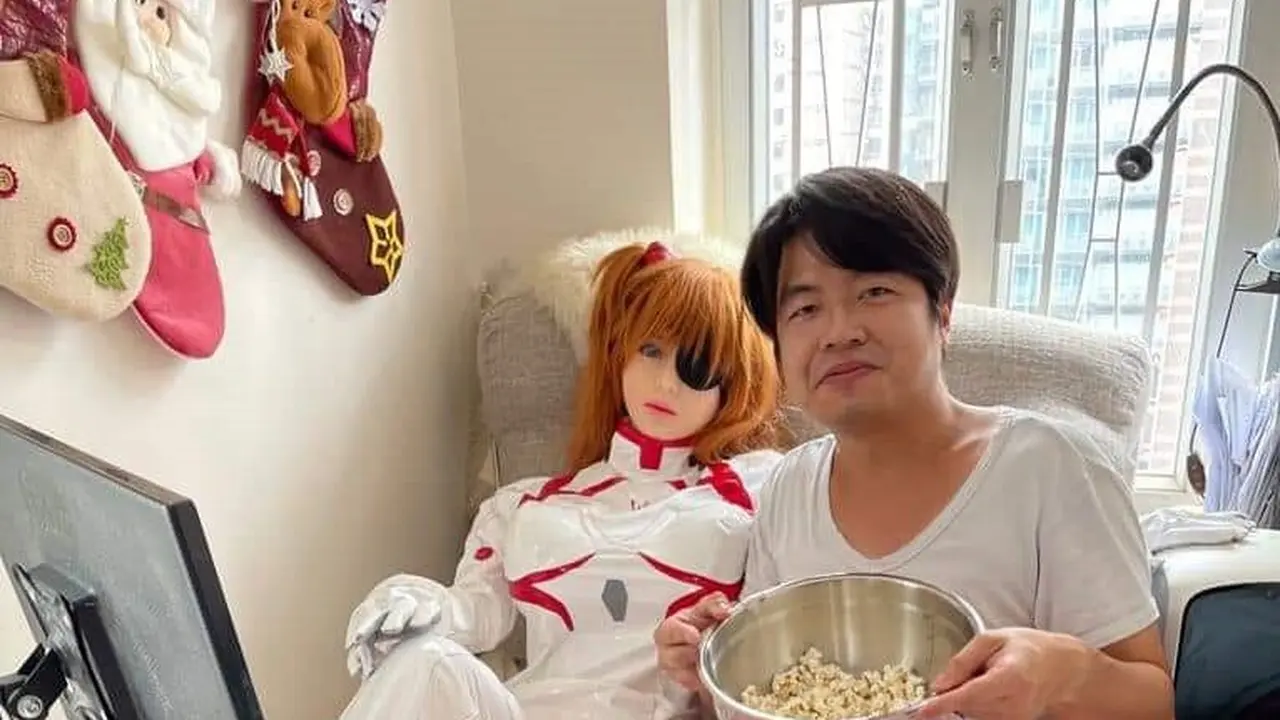 Xie Tianrong bersama Mochi