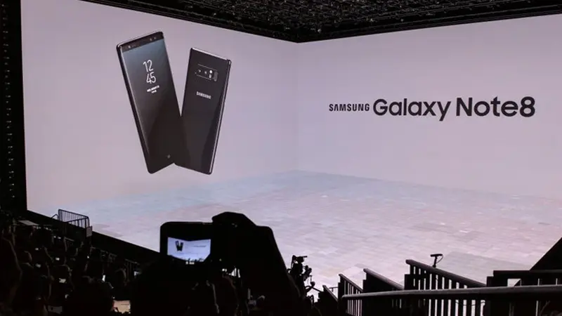 peluncuran Galaxy Note 8 di Park Avenue Armory, New York, Amerika Serikat.