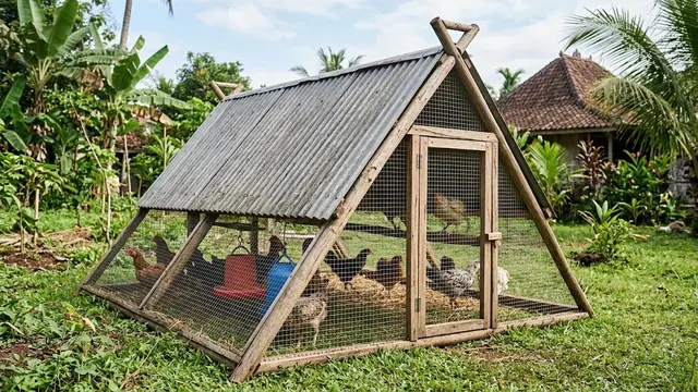 Model Kandang Ayam Bentuk Segitiga