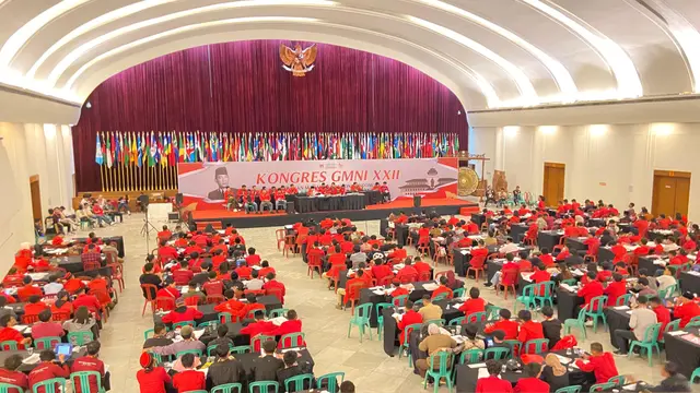 Kongres XXII Gerakan Mahasiswa Nasional Indonesia (GMNI) di Gedung Merdeka, Bandung, resmi menetapkan hasil sidang-sidang komisi dalam Sidang Pleno yang berlangsung hingga Sabtu malam. (Istimewa)