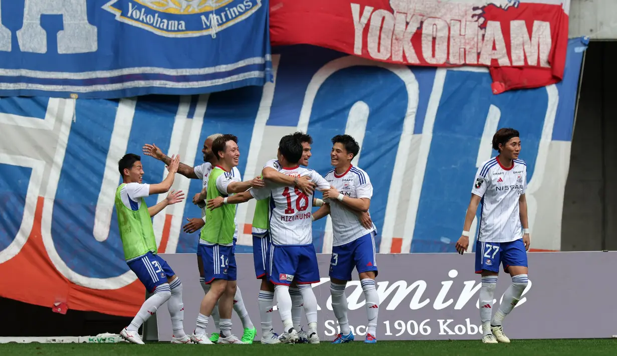Akhir pekan lalu, Kashima Antlers mampu memenangi duel panas kontra Yokohama F. Marinos dengan skor tipis 3-2 di kandang sendiri. (Dok. J League)