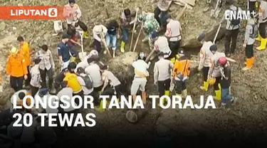 Tim penyelamat gabungan berhasil menemukan dan mengevakuasi 20 korban tewas bencana tanah longsor di tana Toraja, Sulawesi Selatan. Pencarian korban pun resmi dihentikan hari Senin.