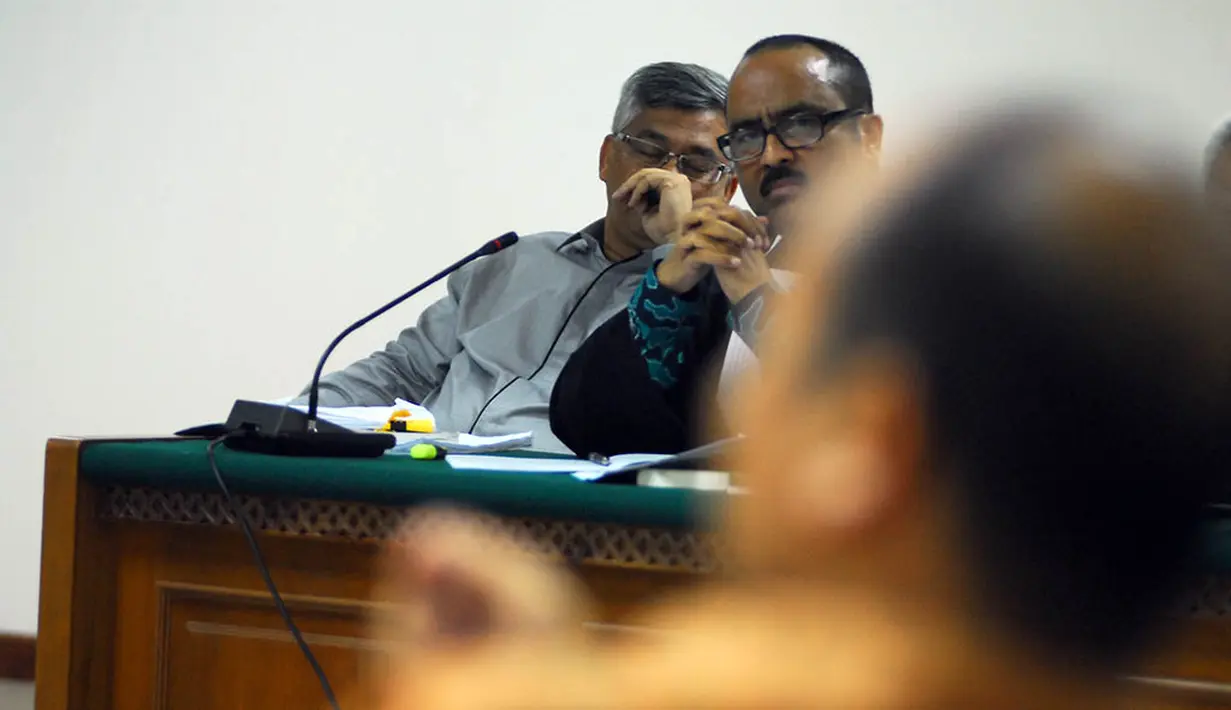 Sidang tersebut beragenda mendengarkan keterangan saksi ahli Mantan Kepala Pusat Pelaporan dan Analisis Transaksi Keuangan (PPATK) Yunus Husein, Pengadilan Tipikor, Jakarta, Senin (19/5/2014) (Liputan6.com/Miftahul Hayat).