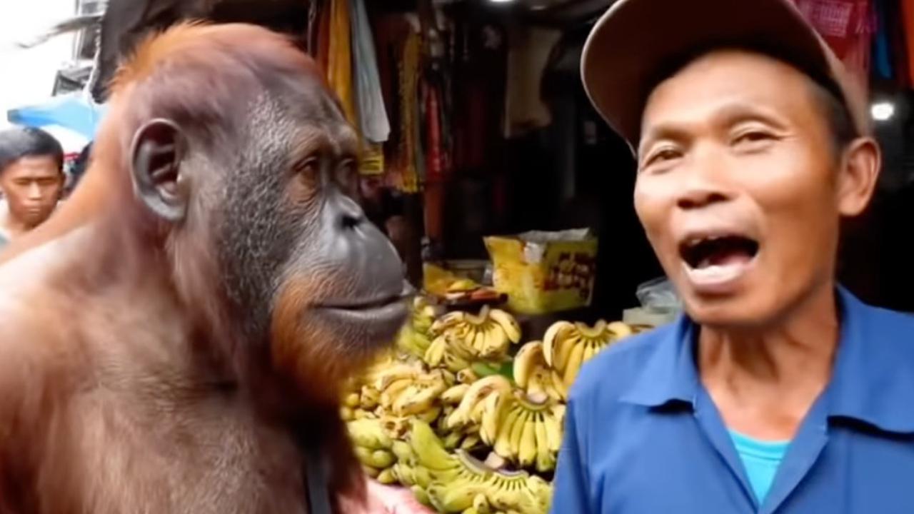 Video AI ini Perlihatkan Orangutan Lagi Ngevlog di Sebuah Pasar Pakai Bahasa Indonesia