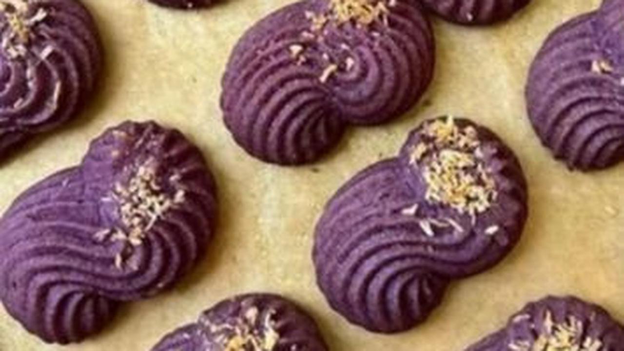 6. Ide Kue Lebaran Modern Kekinian: Taro Cookies<br>