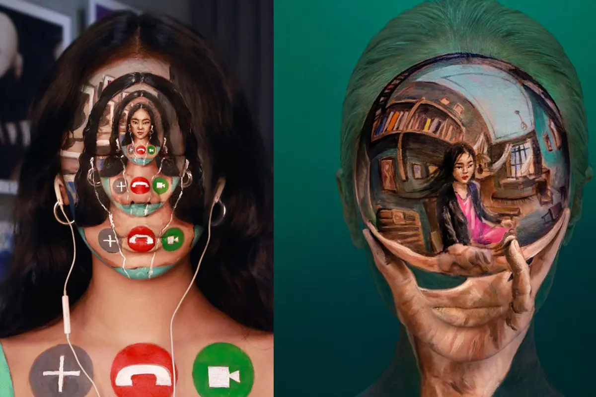 Keren, 10 Ilusi Optik Make Up Wanita Ini Bikin Takjub