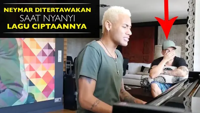 Video Neymar ditertawakan oleh temannya saat menyanyikan lagu Ciptaannya yang berjudul "Yo Necesito".