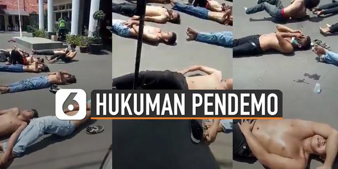 VIDEO: Viral Puluhan Orang Dijemur di Bawah Terik Matahari