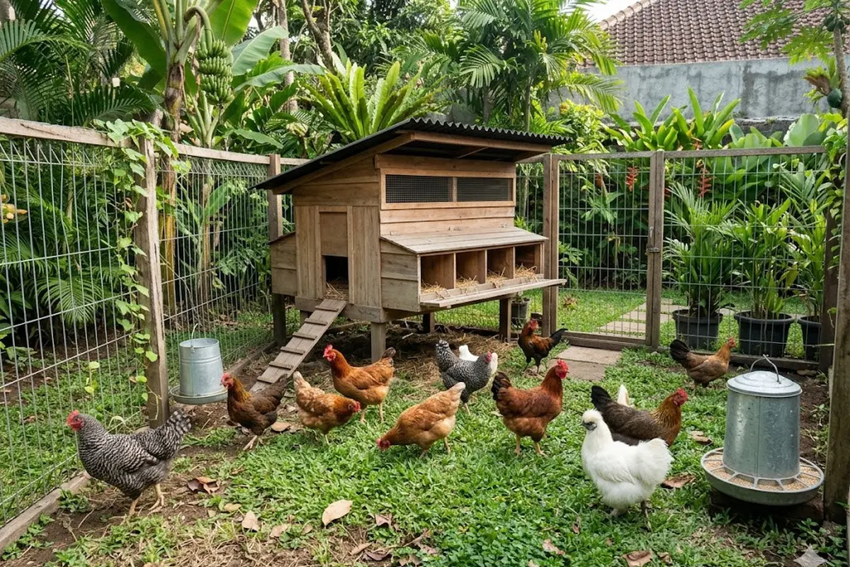 Cara Membuat Area Umbaran Ayam di Lahan Sempit