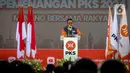 Bakal calon presiden yang diusung Partai Keadilan Sejahtera (PKS) Anies Baswedan menyampaikan sambutan pada Apel Siaga Pemenangan PKS 2024 di Stadion Madya Kompleks GBK, Jakarta, Minggu (26/2/2023). PKS menggelar apel siaga pemenangan untuk Pemilu 2024 yang merupakan rangkaian Rakernas PKS 2023. (Liputan6.com/Faizal Fanani)
