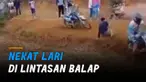 Kesialan menimpa seorang pemuda berbaju hitam sebanyak dua kali.