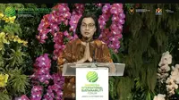 Menteri Keuangan Sri Mulyani dalam Indonesia Sustainable Forum (ISF) 2024, di Jakarta Convention Center (JCC), Jumat (6/9/2024)