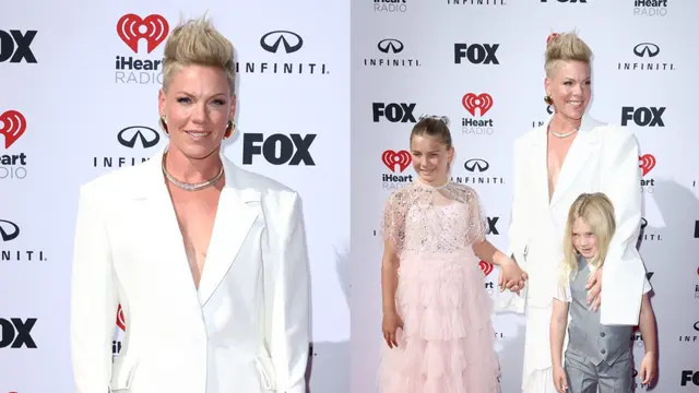 Pink saat menghadiri iHeartradio di Los Angeles
