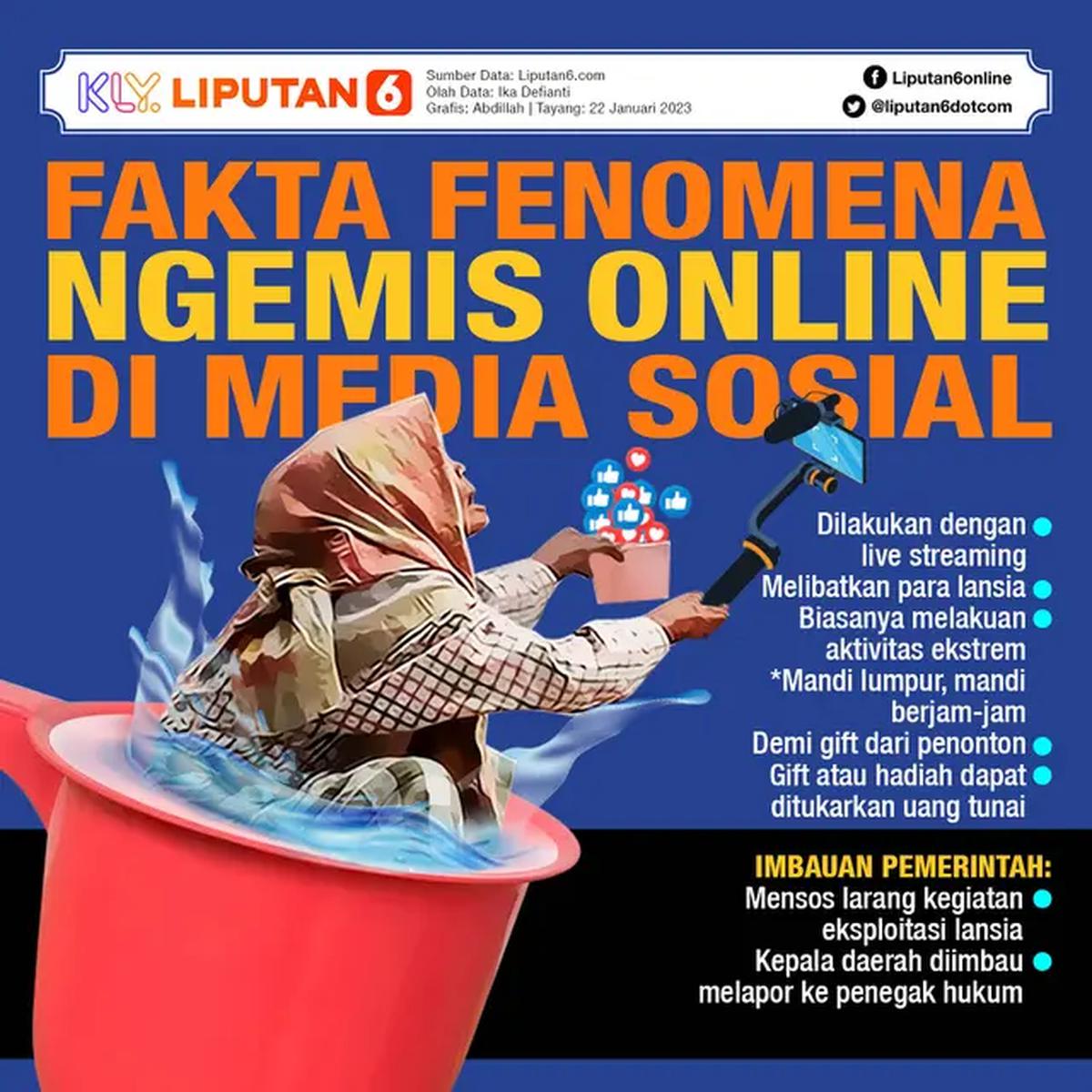 Infografis Fakta Fenomena Ngemis Online di Media Sosial. (Liputan6.com/Abdillah)