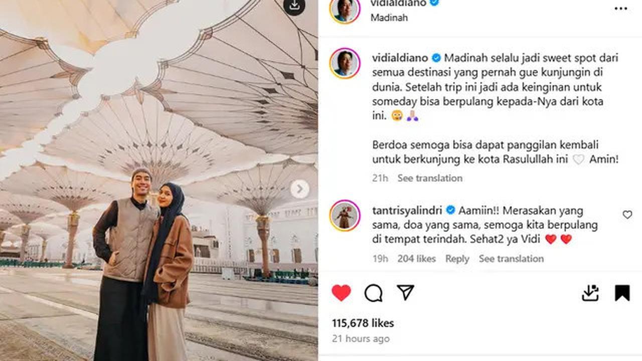 Vidi Aldiano Ungkap Ingin Berpulang di Madinah, Netizen: Kakak Pasti Sembuh