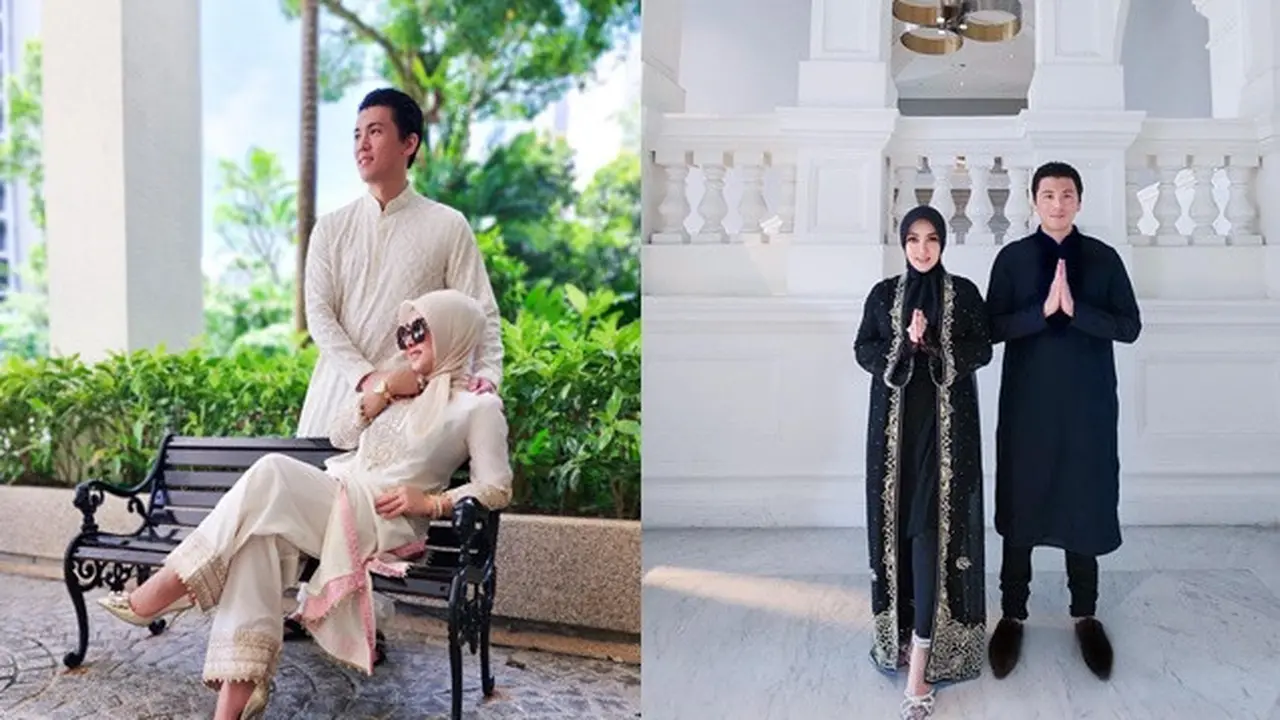 6 Potret Mesra Syahrini dan Reino Barack Rayakan Lebaran Bareng di Singapura