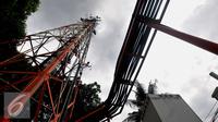 Menara jaringan telekomunikasi milik PT Tower Bersama Infrastructure Tbk, Jakarta, Rabu (2/11). Indonesia menargetkan menjadi negara ekonomi digital terbesar di Asia tenggara tahun 2020. (Liputan6.com/Angga Yuniar)