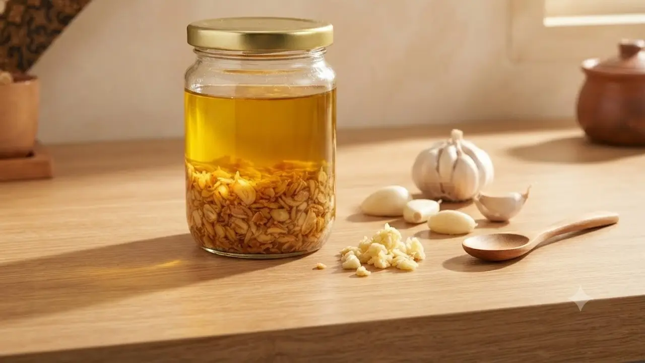 Cara membuat minyak bawang putih homemade