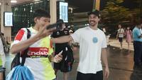 Franco Morbidelli disambut fans saat tiba di Jakarta (Ist)