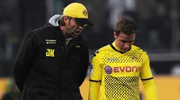 Gelandang asal Jerman, Mario Gotze, merupakan pemain yang diorbitkan Jurgen Klopp ketika masih sama-sama berada di Borussia Dortmund dari 2009 hingga 2013. (AFP/Patrik Stollarz)