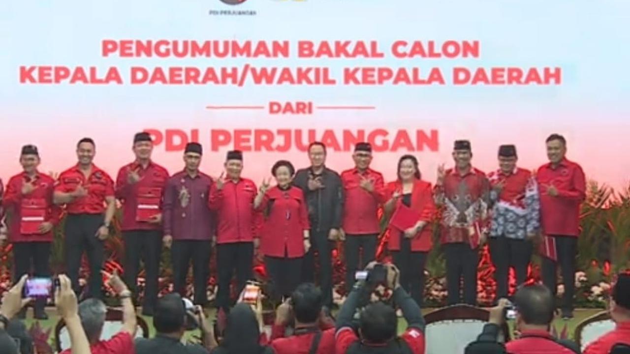 Resmi Diusung PDIP jadi Cagub Banten, Airin Salam Metal Bareng Megawati