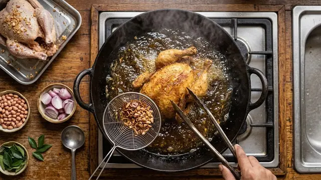 Cara Menggoreng Ayam Utuh agar Matang Merata