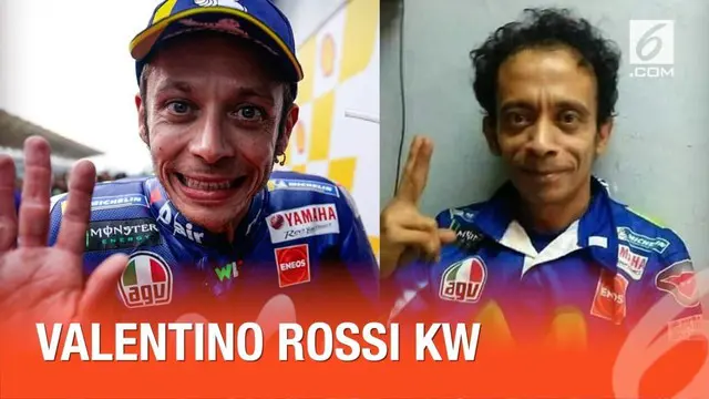 Seorang pria memiliki wajah wirip Valentino Rossi. Ia berprofesi sebagai juru servis handphone di Sidoarjo.