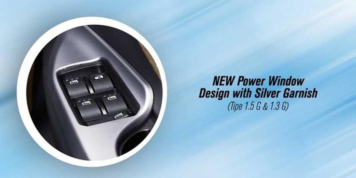 New Power Window Design with Silver Garnish