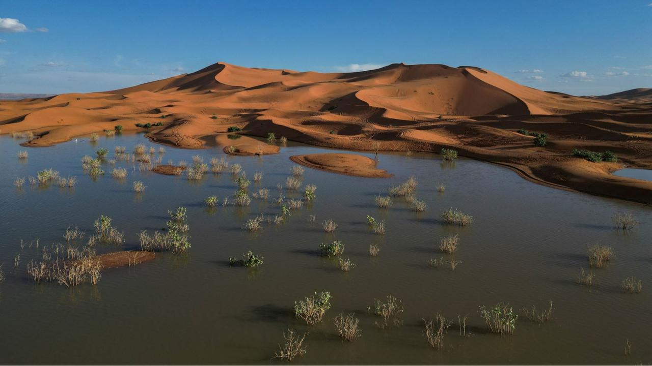 Penampakan Gurun Sahara Dilanda Banjir Langka
