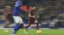 Pemain Manchester City, Ilkay Gundogan menggiring bola pada laga lanjutan Liga Inggris 2024/2025 melawan Ipswich Town di Portman Road, Ipswich, Inggris, Senin (20/01/2025) dini hari WIB. (AP Photo/Ian Walton)
