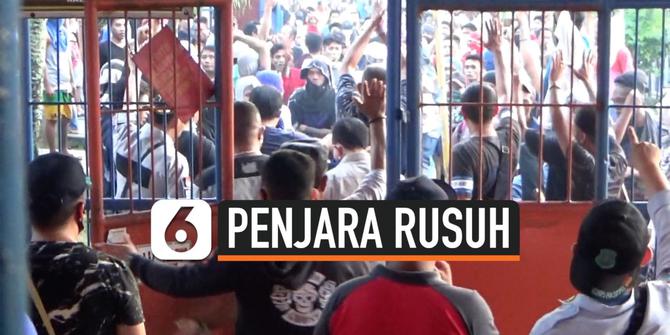 VIDEO: Aksi Bakar Gedung Hingga Lempar Tabung Gas di Penjara Manado