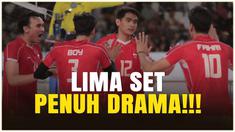 Berduel hingga lima set, Timnas Voli Indonesia meraih kemenangan 3-2 atas Filipina pada laga leg kedua SEA V League 2025.
