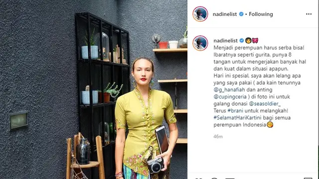Nadine Chandrawinata (Foto: Instagram/@nadinelist)