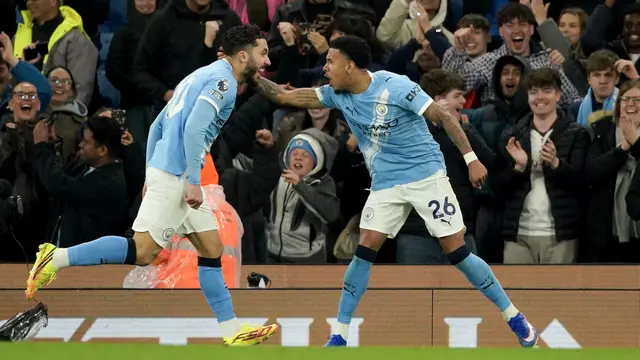 Foto: Manchester City Terus Bayangi Arsenal dalam Perebutan Juara Liga Inggris setelah Hajar Crystal Palace