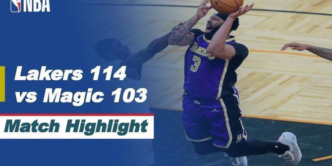 VIDEO: Highlight NBA, LA Lakers Curi Kemenangan di Kandang Orlando Magic 114-103