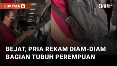 Aksi tidak etis dan bejat dilakukan oleh seorang pria saat berada di halte bus