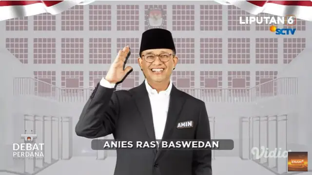 Calon Presiden (Capres) Anies Baswedan dalam Debat Capres-Cawapres 2024