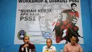 PSSI dan PSSI Pers menggelar diskusi "Sudah Kerja Apa Saja PSSI?" di Jakarta (15/12/2014). (Liputan6.com/Helmi Fithriansyah)