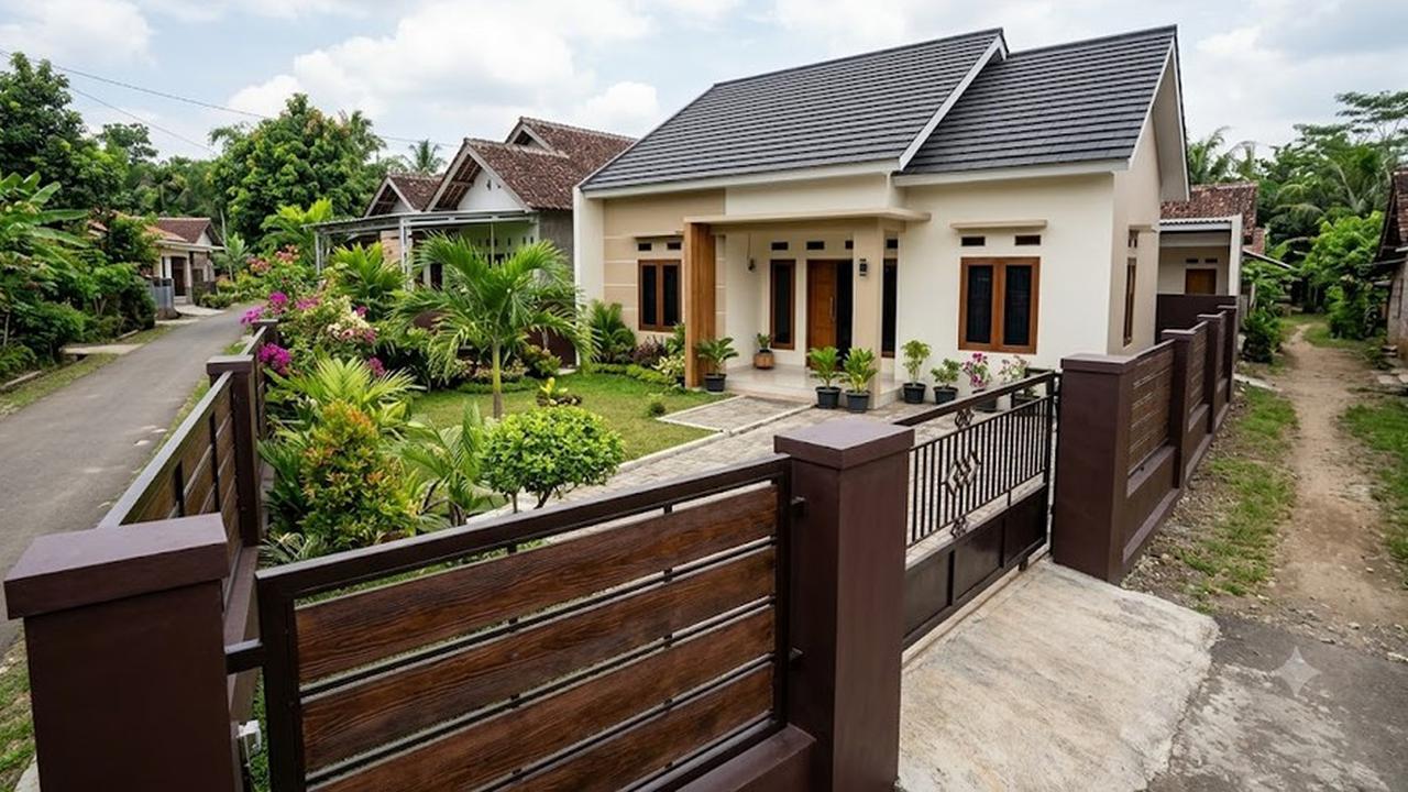 Warna Cat Pagar yang Cocok untuk Rumah Minimalis Kampung (AI Generated)
